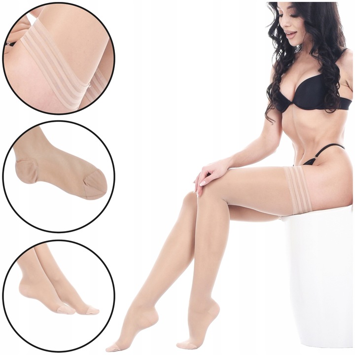 Orirose Pończochy uciskowe PRZECIWŻYLAKOWE stopniowany 1st ucisku 15/19mmHg