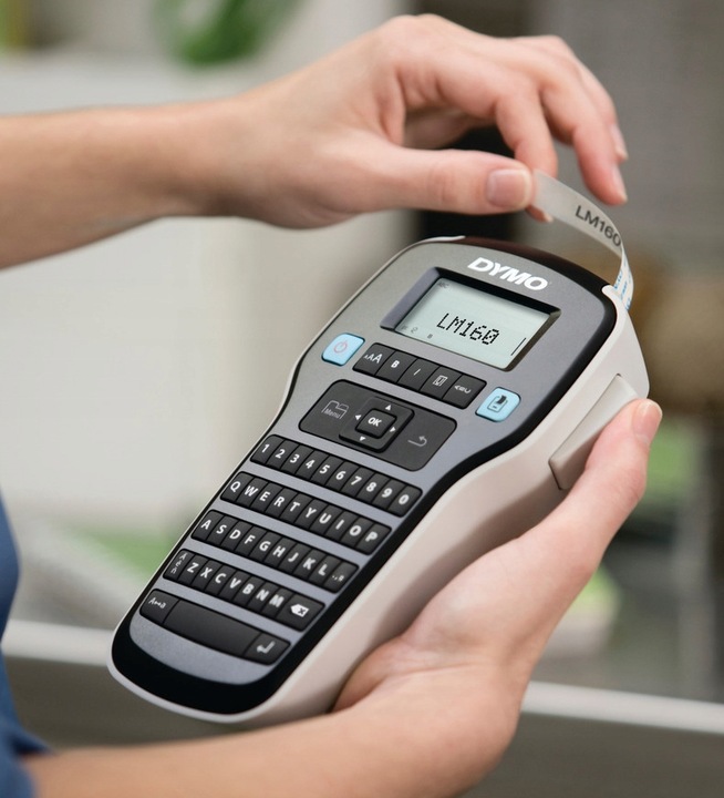 Drukarka etykiet DYMO LabelManager 160 LM160 + 5 taśm D1 45013 biała 12mm