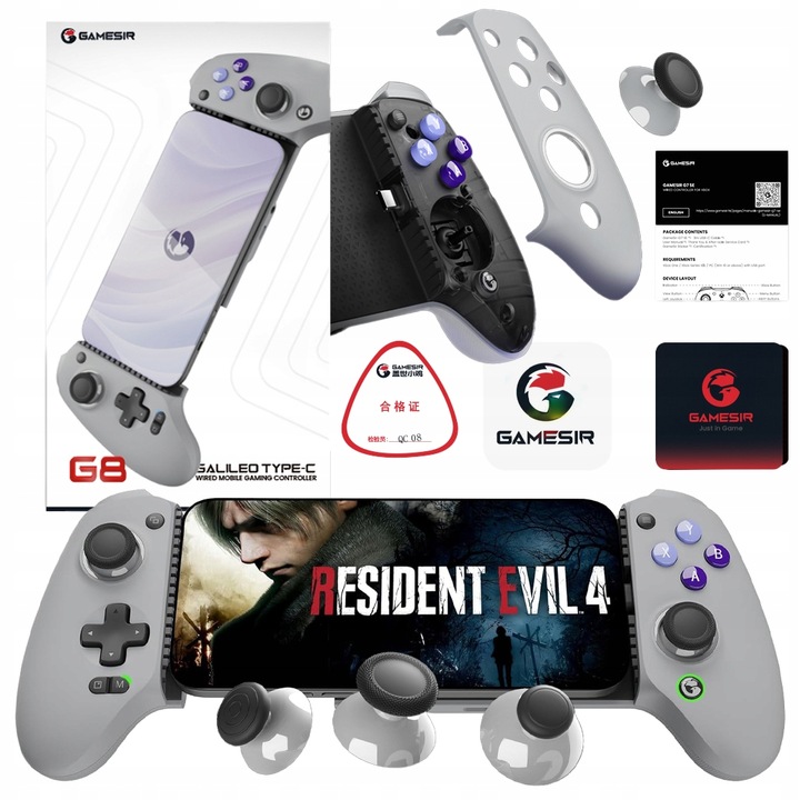 GameSir G8 Galileo - Kontroler mobilny do gier USB-C z uchwytem na telefon