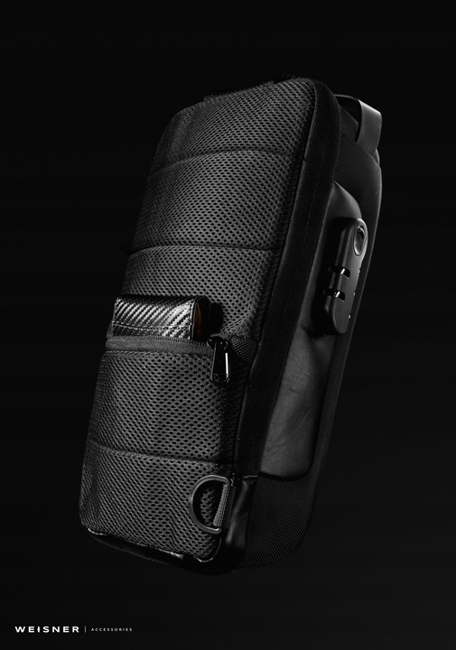 TORBA SASZETKA MĘSKA NERKA PLECAK ANTYKRADZIEŻ USB