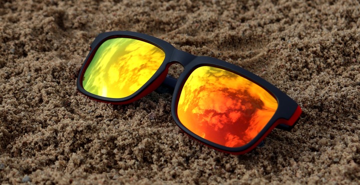 OKULARY PRZECIWSŁONECZNE Lustrzanki Polaryzacyjne Pomarańczowe + Etui UV400