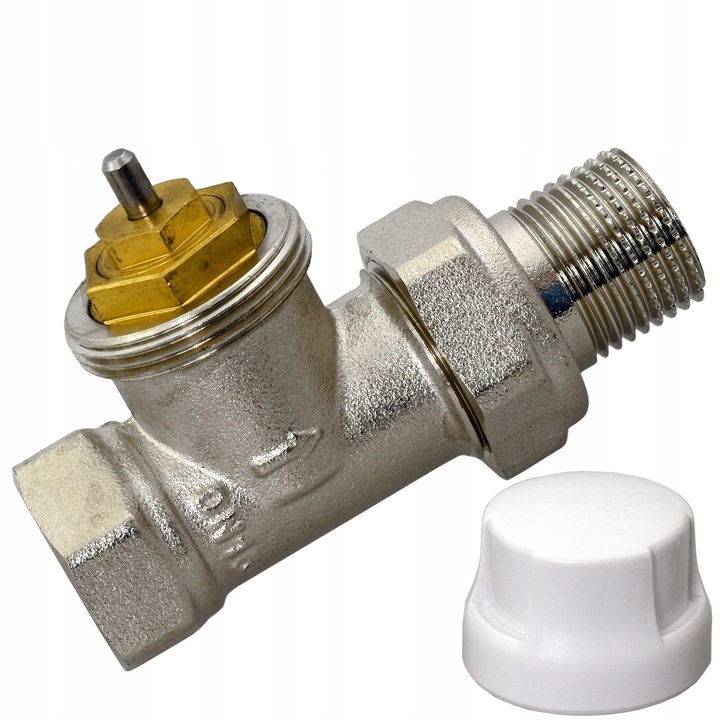 ZAWÓR termostatyczny 1/2" DN15 PROSTY grzejnikowy zasilający M30x1,5 HANZ