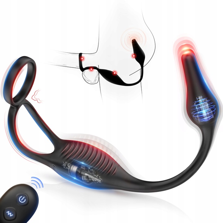 Masażer prostaty Cock Ring 7 trybów wibracji