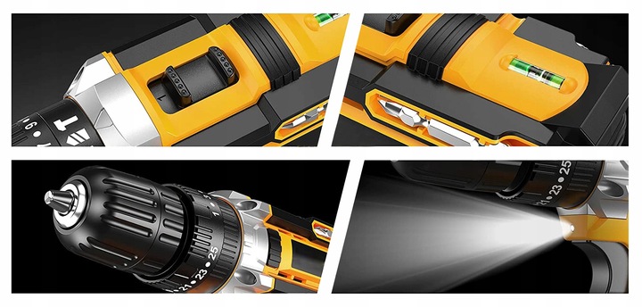 UDAROWA Wiertarka Wkrętarka AKUMULATOROWA WALIZKA 2xAKU 20V BITY