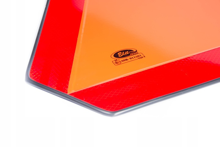 TRÓJKĄT OSTRZEGAWCZY Z UCHWYTEM POJAZD WOLNOBIEŻNY METAL POLSKI HOMOLOGACJA