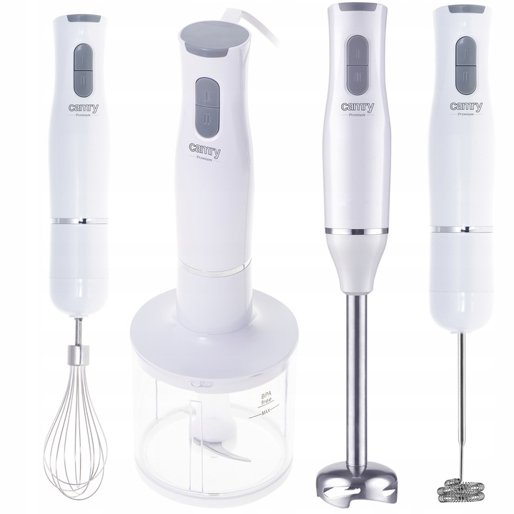 BLENDER RĘCZNY WIELOFUNKCYJNY MIKSER MALAKSER 800W ROZDRABNIACZ