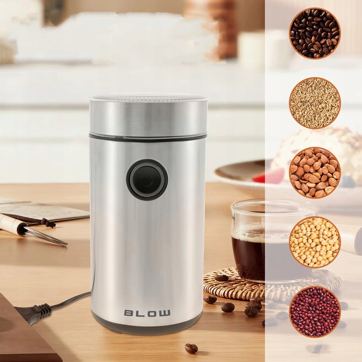 MOCNY MŁYNEK ELEKTRYCZNY GRINDER DO MIELENIA KAWY ORZECHÓW ZBOŻA CUKRU