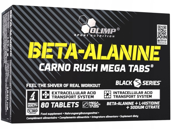 Aminokwasy Beta-alanina OLIMP Carno Rush Mega Tabs (80 tabletek)