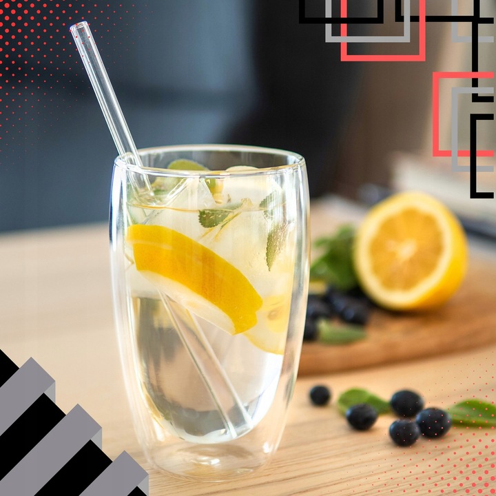 SZKLANKI DO KAWY LATTE HERBATY 350ml TERMICZNE Z PODWÓJNYM DNEM ZESTAW