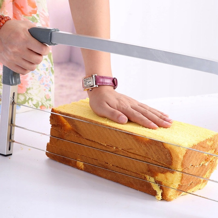 NÓŻ DO CIĘCIA TORTU CIASTA BISZKOPTU STRUNA 3 REGULOWANE OSTRZA