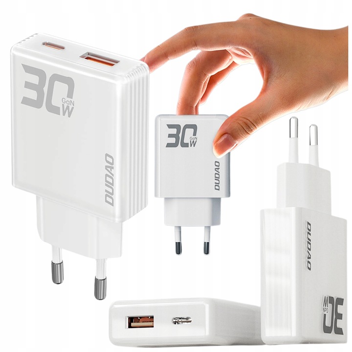 SZYBKA ŁADOWARKA DO TELEFONU PD 30W ŁADOWARKA SIECIOWA USB-C / USB-A QC 3.0