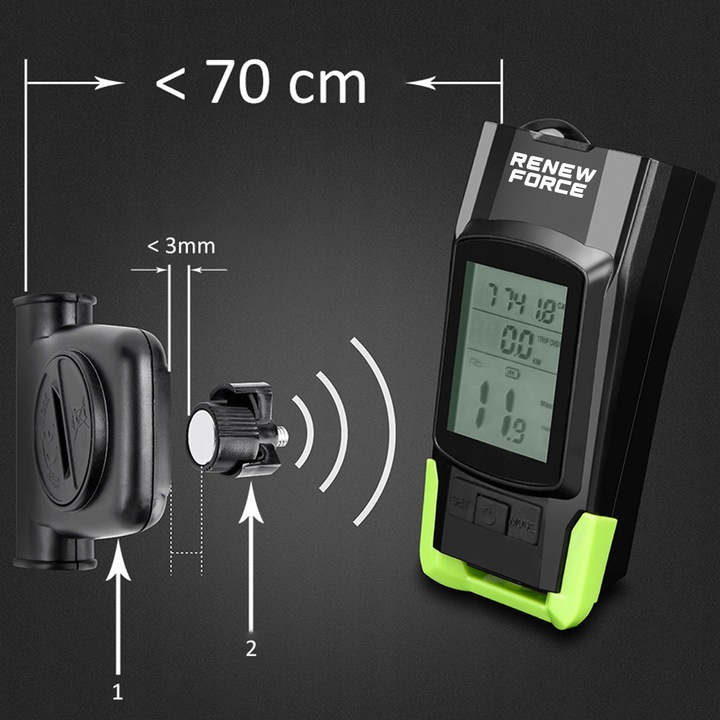 MOCNA Lampka Rowerowa Światło PRZÓD TYŁ na rower licznik rowerowy DZWONEK