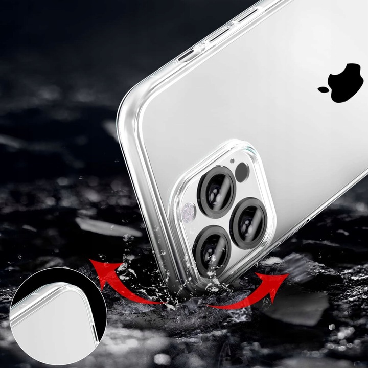 Etui I&G do iPhone 13 PRO | CLEAR Case Przezroczyste MOCNE + 2 x SZKŁO