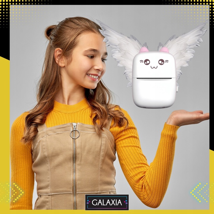 Mini Drukarka Termiczna DRUKUŚ ORYGINALNY Do Zdjęć Przenośna + 11 ROLEK