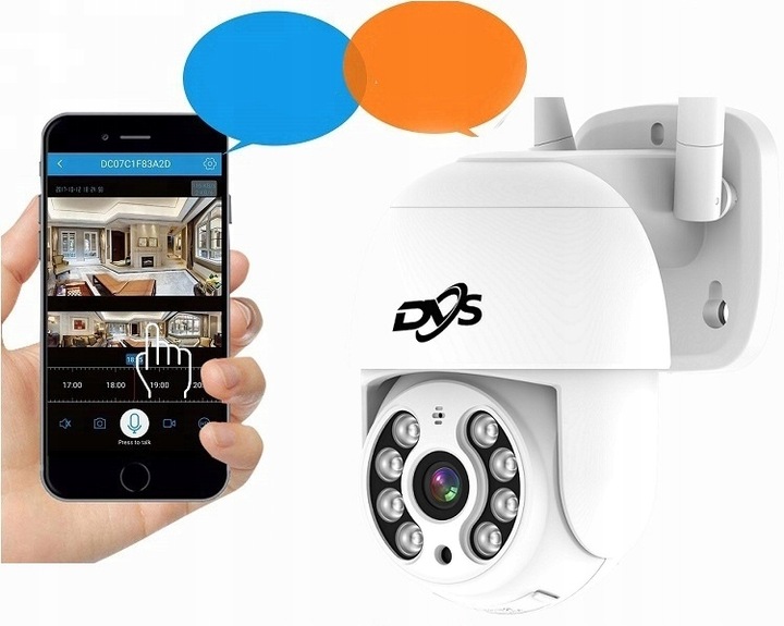 ZEWNĘTRZNA KAMERA WIFI OBROTOWA BEZPRZEWODOWA IP 4Mpx TUYA DVS DO DOMU