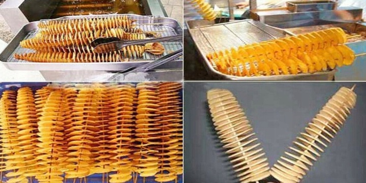 MASZYNKA DO zakręcony ziemniak frytek warzyw STALOWA DO ŚWIDERKÓW