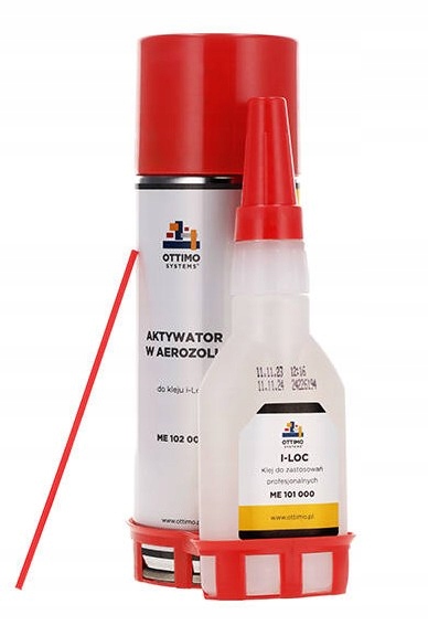 Klej cyjanoakrylowy błyskawiczny do drewna I-LOC z aktywatorem 200ml +