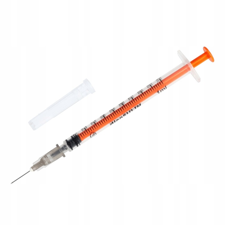STRZYKAWKI INSULINOWE z igłą U100 1ml 0,4mm x 13mm dicoSULIN 100szt Zarys