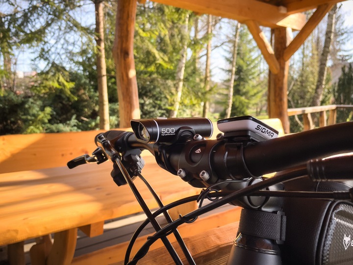 Lampka rowerowa mocna światło PRZÓD TYŁ na kierownice iLIGHT USB ZESTAW