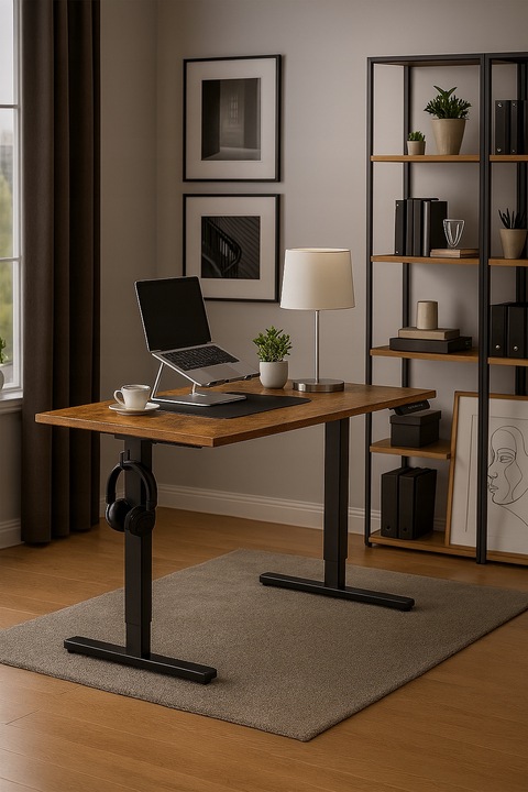 BIURKO ELEKTRYCZNE GAMINGOWE REGULOWANE 120 CM REGULACJA WYSOKOŚCI