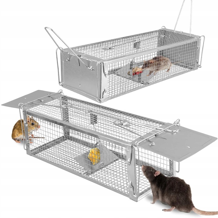 DUŻA ŻYWOŁAPKA NA MYSZY SZCZURY WYDRY ŁASICE KUNY PUŁAPKA ŁAPKA