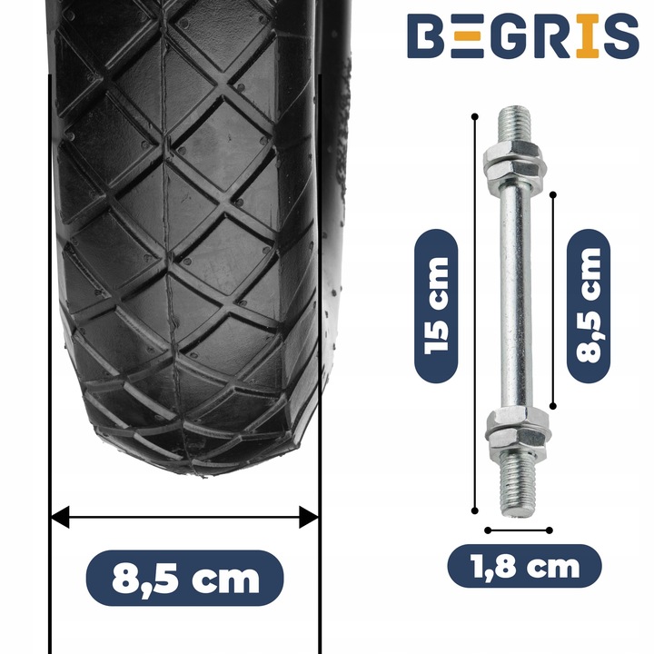 KOŁO KÓŁKO DO TACZKI TACZEK 4.00-8 400-8 400x8 4PR MOCNE Z DĘTKĄ