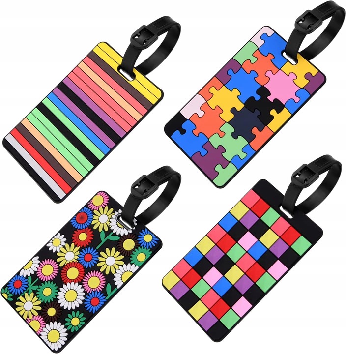 4x ZAWIESZKA DO BAGAŻU WALIZKI IDENTYFIKATOR ADRESOWNIK PRZYWIESZKA METKA