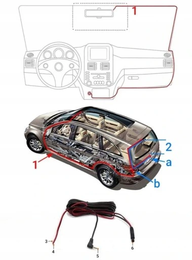 REJESTRATOR JAZDY 3 KAMERY+KAMERA TYŁ FULLHD +64GB