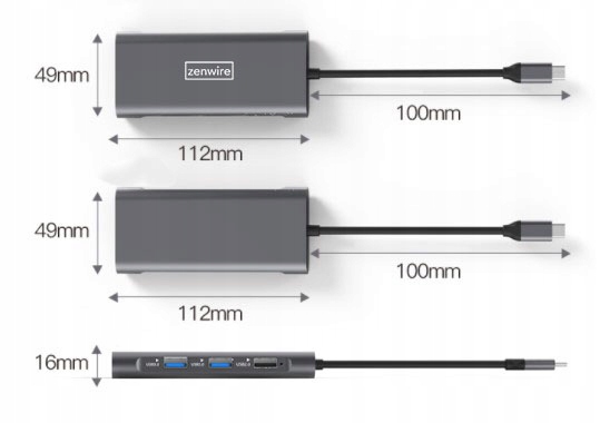 HUB PRZEJŚCIÓWKA USB-C 9W1 Adapter HDMI USB Thunderbolt do Macbook Pro Air