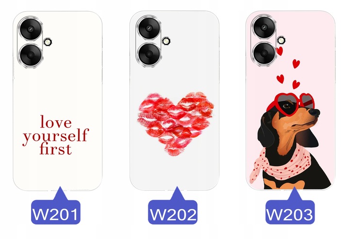 ETUI do Xiaomi Redmi 13C 5G WZORY WALENTYNKOWE WZMACNIANE CASE + SZKŁO