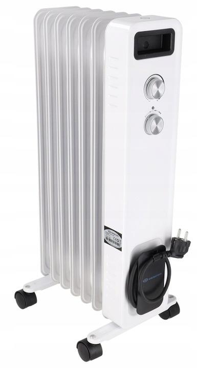 Grzejnik elektryczny Olejowy Termostat 1500W 7 Żeber Energooszczędny