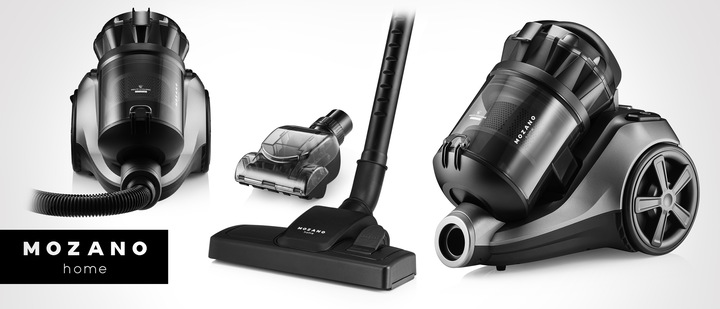 ODKURZACZ CYKLONOWY MOZANO BEZWORKOWY TURBOSZCZOTKA 4000W FILTR HEPA 3L