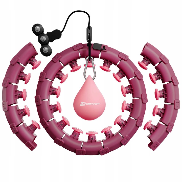 Hula hop odchudzające z wypustkami i obciążeniem regulowane smart
