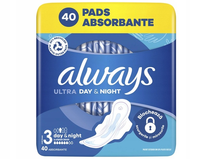 Podpaski ALWAYS Ultra Day & Night Rozmiar 3 (40 sztuk)