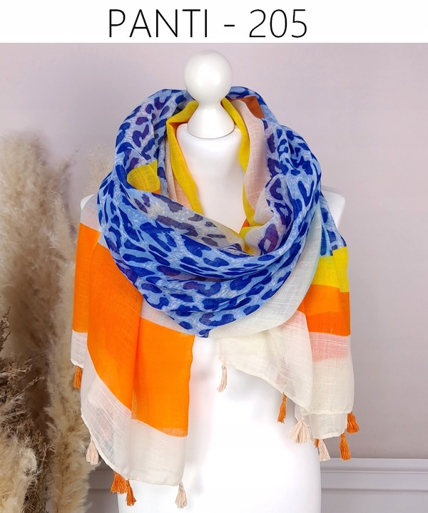 PAREO CHUSTA PLAŻOWA FRĘDZLE narzutka tunika SZAL W PANTERKĘ - modne KOLORY