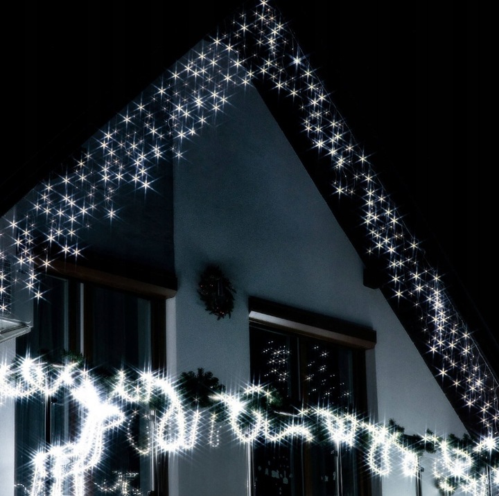 SOPLE FLASH 500 LED Flash ZEWNĘTRZNE BIAŁE ZIMNE CHOINKOWE lampki z Fleszem