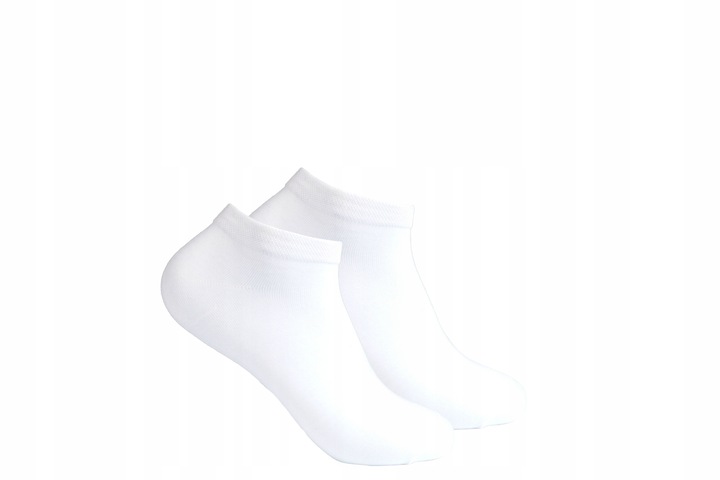 SKARPETKI STOPKI BAWEŁNIANE DAMSKIE białe WYGODNE GŁADKIE 10-PAR REHE 35-39