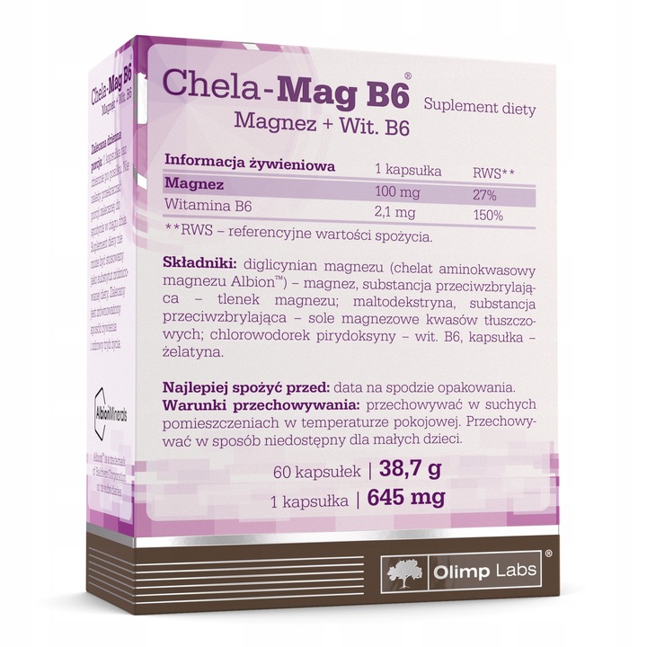 OLIMP CHELA MAG B6 Magnez + Witamina B6 60 kaps