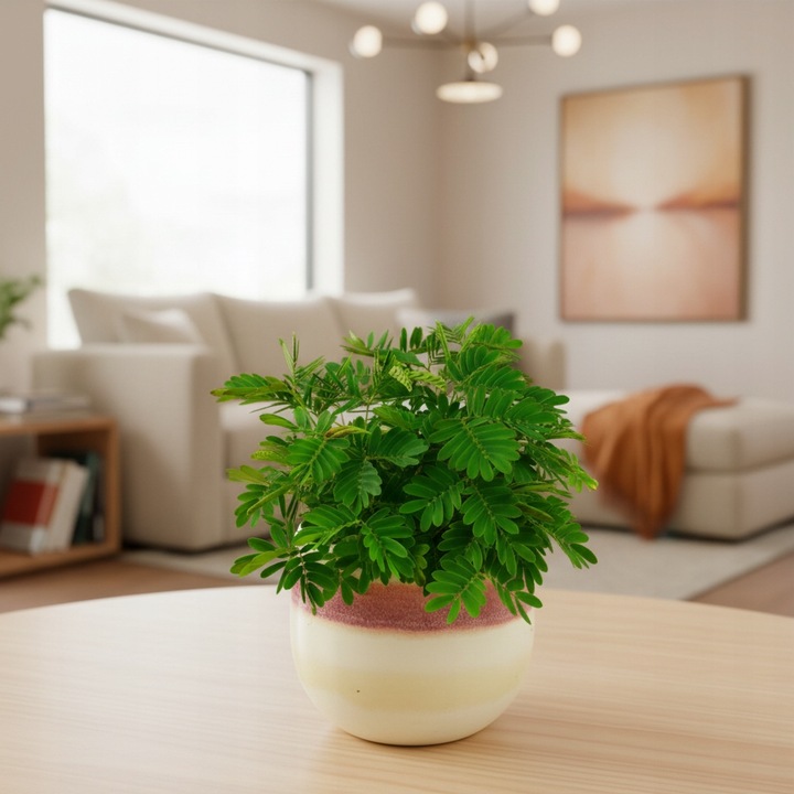 Mimosa Pudica MiMOZA wstydliwa roślinka rozmiar S Bardzo delikatna