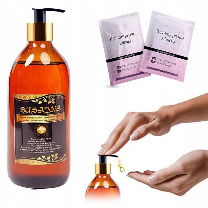 OLEJEK BUSAJNA SKÓRA ROZCIĄGNIĘTA SUCHA NAWILŻA 500ML + 2 PRÓBKI