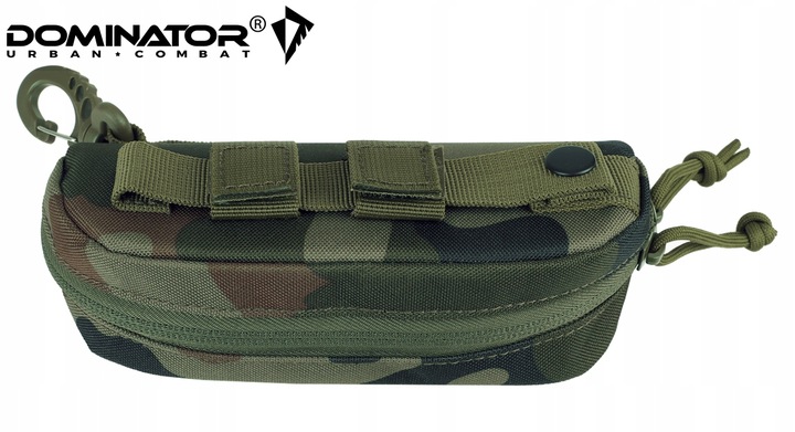 ETUI NA OKULARY TWARDE KIESZEŃ MOLLE DOMINATOR Z KARABIŃCZYKIEM MORO