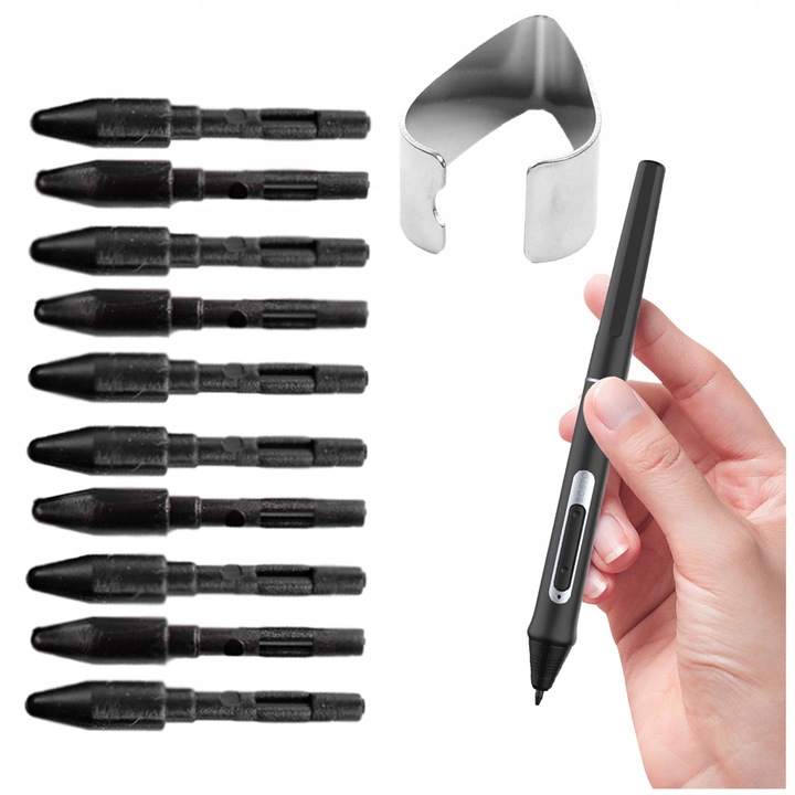 10x Wymienne końcówki do pióra W09 do tabletu BOSTO + urządzenie do wymiany