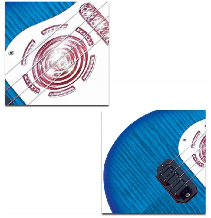 GITARA ROCKOWA DLA DZIECI ŚWIECI GRA INSTRUMENT DŹWIĘK