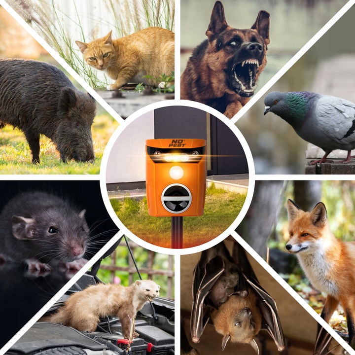 ULTRADŹWIĘKOWY ODSTRASZACZ NA LISY DZIKI SARNY JELENIE BOBRY ZAJĄCE