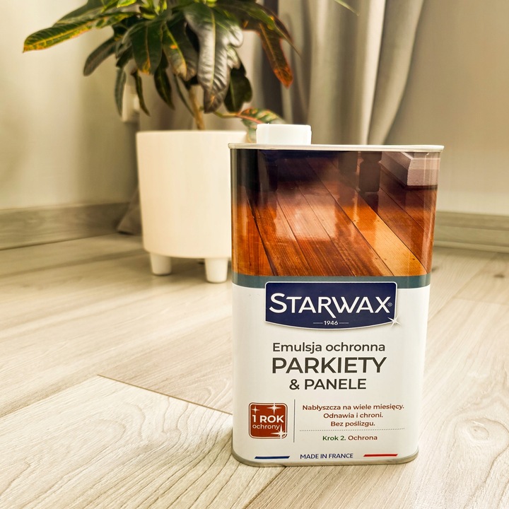 EMULSJA OCHRONNA PŁYN DO PODŁÓG PARKIETY & PANELE 1 L STARWAX
