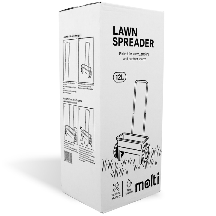 Siewnik rozrzutnik 12L soli piasku nawozu regulacja uniwersalny