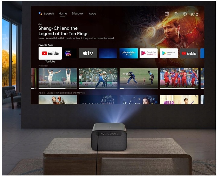 PROJEKTOR RZUTNIK 45000 LM 1500 Ansi ANDROID FULL HD 4K LED WIFI na Prezent