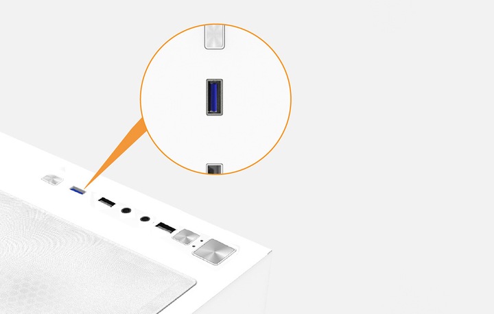 DarkFlash C285MP Obudowa Komputerowa M-ATX Cube Case Piwnica Gaming Biała