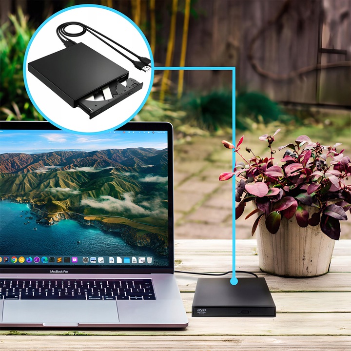 NAPĘD CD-R/DVD-ROM/RW ZEWNĘTRZNY USB NAGRYWARKA