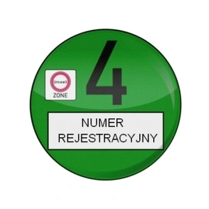 Zielona naklejka Umweltzone Plakietka EURO 4